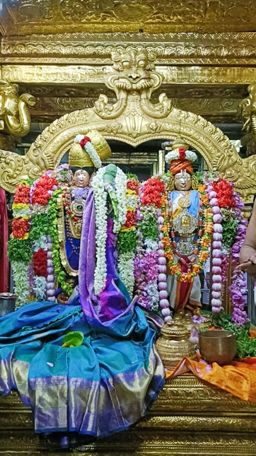 ஸ்ரீவில்லிபுத்தூர் ஸ்ரீ ஆண்டாளுக்கு, திருமலை திருப்பதி : கோவில் பட்டு வஸ்திரம் சாற்றப்பட்டது !!!